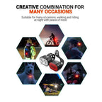 Heinast Bike Lighting Front and Rear Lights Bicycle Lamp Led Cycling Light Bike Flashlight for Bicycle Front Taillight Lantern