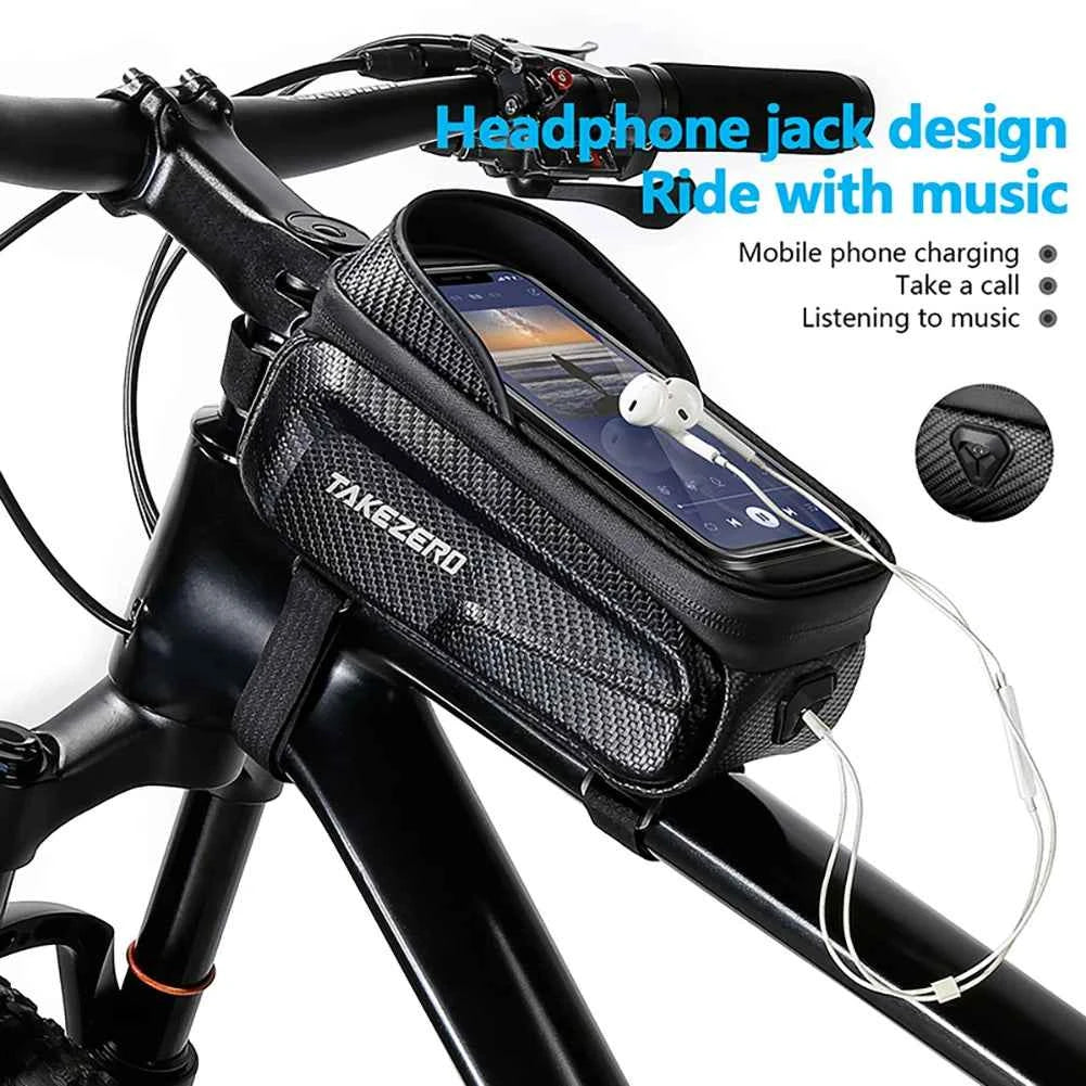 Bicycle Bag 1L Frame Front Top Tube Bike Bag Handlebar Mtb Touch Screen Cycling Bag Phone Holder Case Bicycle Accessories