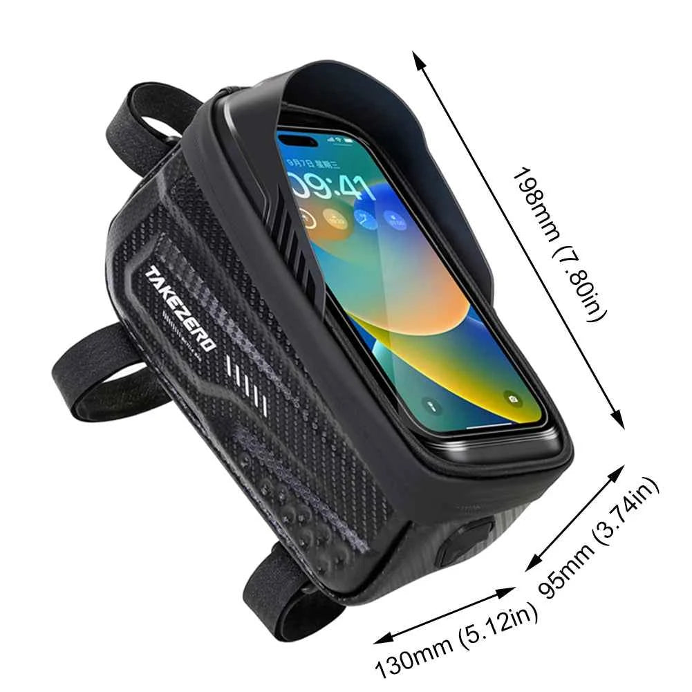 1L Bike Bag Bicycle Front Cell Mobile Phone Case Holder with Touchscreen Top Tube Cycling Bag Reflective MTB Bike Accessories