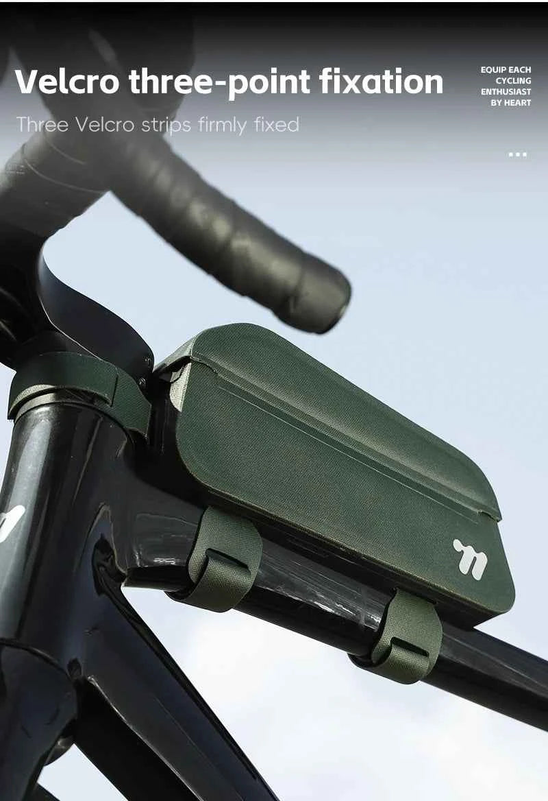 WEST BIKING Bicycle Magnetic Lid Top Tube Bag With Bolts Mounted & Straps MTB Road Bike Waterproof  Front Frame Structured Bag