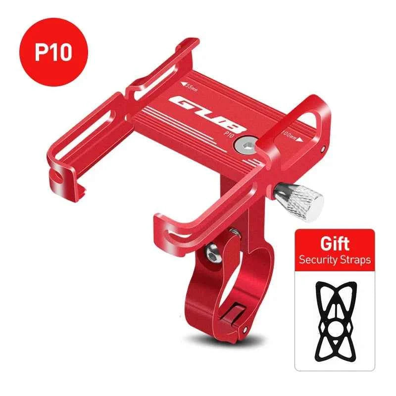 GUB P10 Bike Phone Holder Bracket Aluminum Alloy Motorcycle Bicycle Stand Mount Support Handlebar Clip for 55-100mm