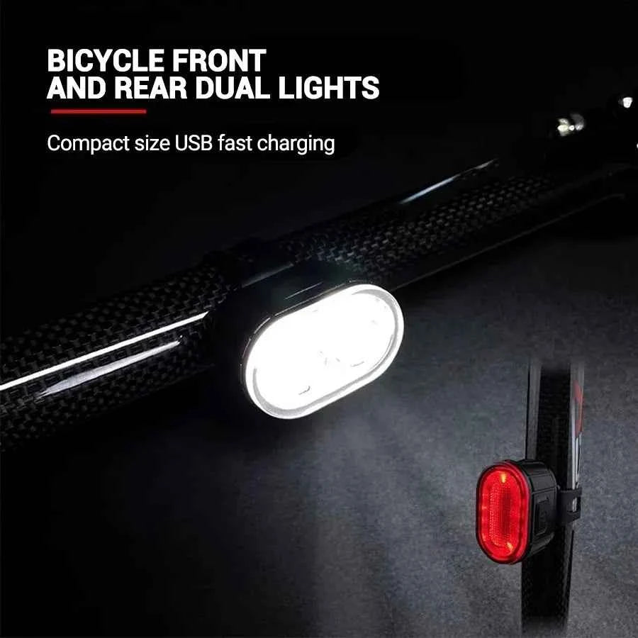Heinast Bike Lighting Front and Rear Lights Bicycle Lamp Led Cycling Light Bike Flashlight for Bicycle Front Taillight Lantern