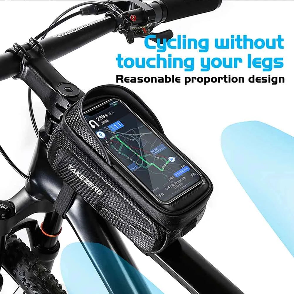 Bicycle Bag 1L Frame Front Top Tube Bike Bag Handlebar Mtb Touch Screen Cycling Bag Phone Holder Case Bicycle Accessories