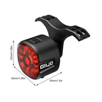 GlYO Bicycle Tail Light - Smart with Auto Brake Sensing / Non-Smart Option - IP66 Waterproof USB Rechargeable for MTB/Road Bike