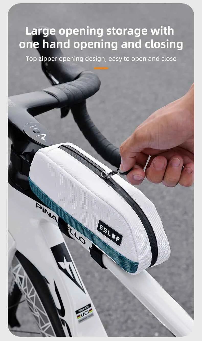 ESLNF Bicycle Top Tube Bag Portable Cycling Front Frame Triangle Bag Lightweight Bike Bag MTB Road Bike Accessories