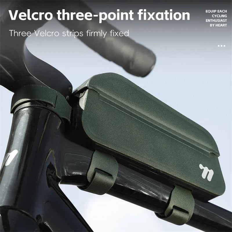 WEST BIKING Bicycle Magnetic Lid Top Tube Bag With Bolts Mounted & Straps MTB Road Bike Waterproof  Front Frame Structured Bag