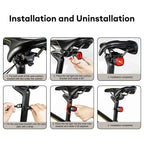 GlYO Bicycle Tail Light - Smart with Auto Brake Sensing / Non-Smart Option - IP66 Waterproof USB Rechargeable for MTB/Road Bike