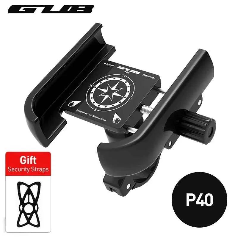 GUB P10 Bike Phone Holder Bracket Aluminum Alloy Motorcycle Bicycle Stand Mount Support Handlebar Clip for 55-100mm