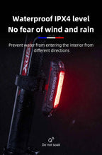 ROCKBROS Bike Tail Light Waterproof Seatpost Warning Bicycle Rear Light MTB Road LED Lamp Tailight USB Charging Cycling Light