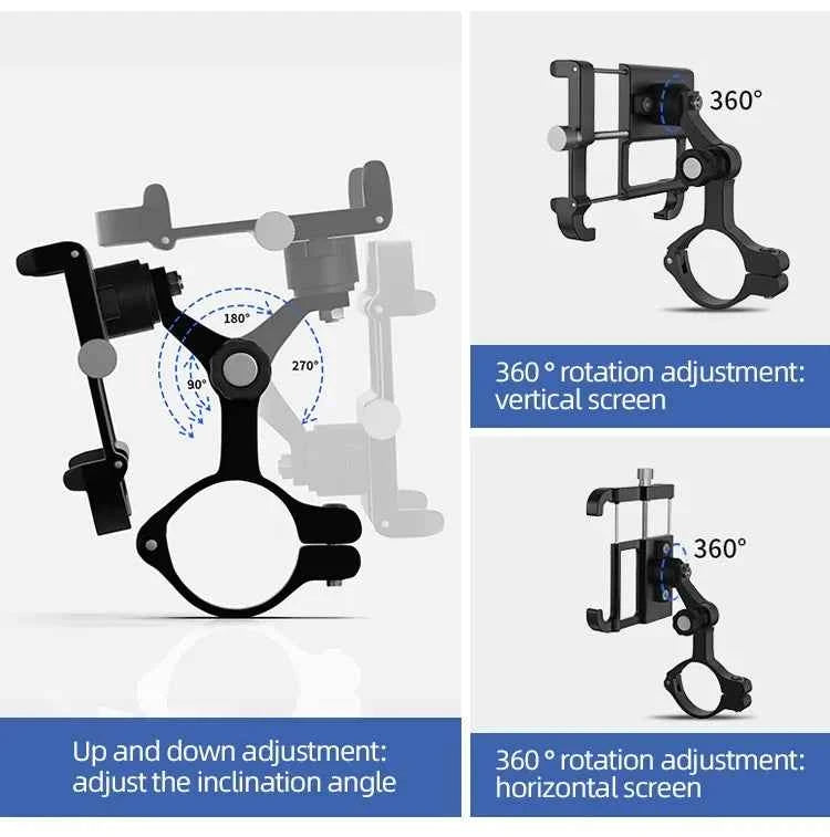 GUB P10 Bike Phone Holder Bracket Aluminum Alloy Motorcycle Bicycle Stand Mount Support Handlebar Clip for 55-100mm