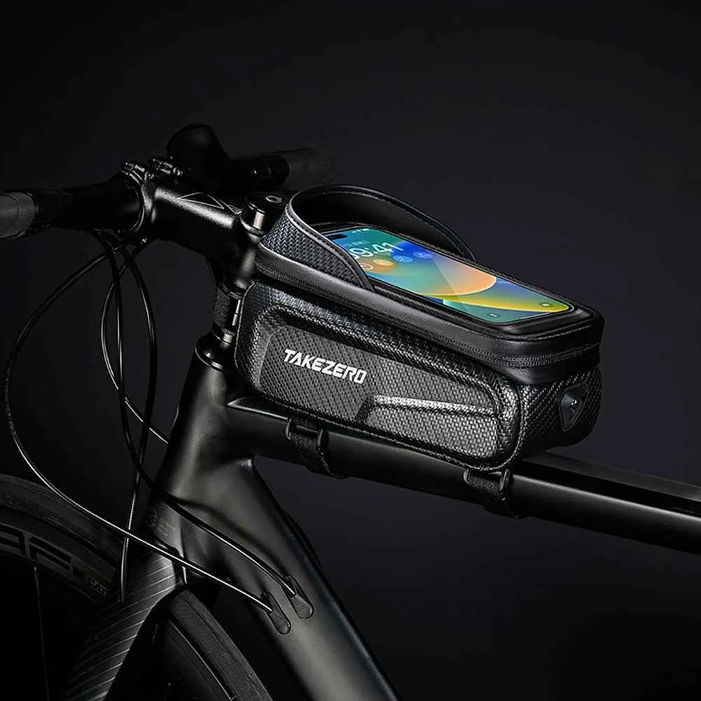 Bicycle Bag 1L Frame Front Top Tube Bike Bag Handlebar Mtb Touch Screen Cycling Bag Phone Holder Case Bicycle Accessories