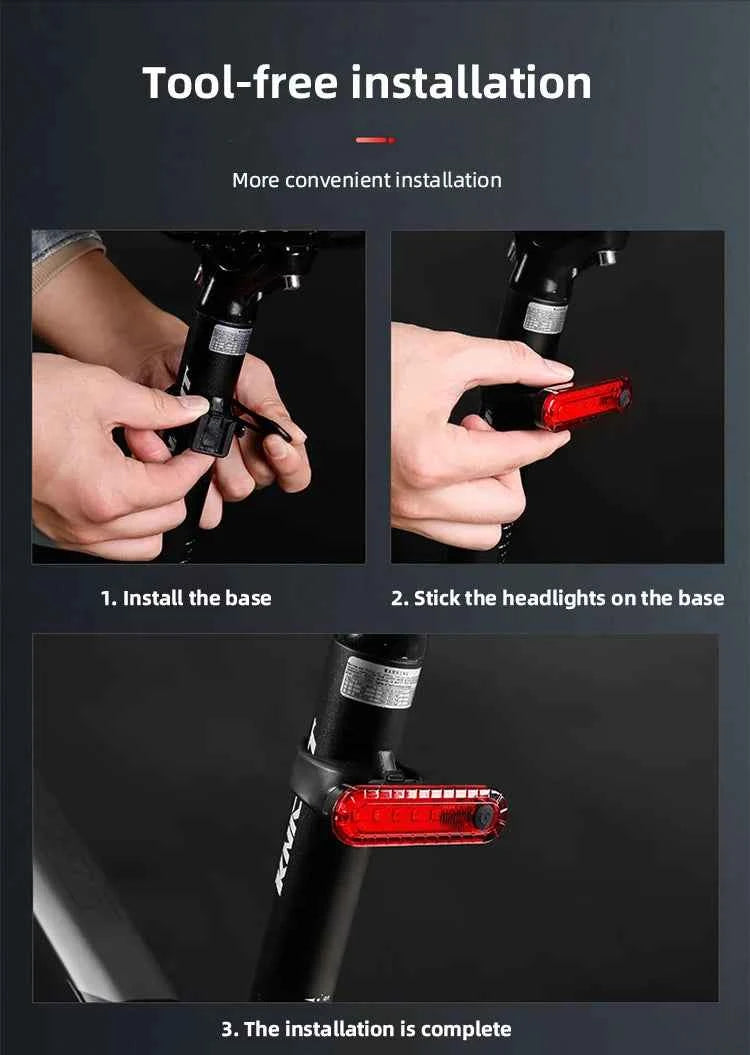 Heinast Bike Lighting Front and Rear Lights Bicycle Lamp Led Cycling Light Bike Flashlight for Bicycle Front Taillight Lantern
