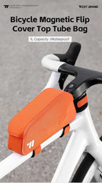 WEST BIKING Bicycle Magnetic Lid Top Tube Bag With Bolts Mounted & Straps MTB Road Bike Waterproof  Front Frame Structured Bag