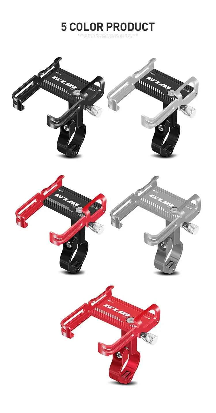 GUB P10 Bike Phone Holder Bracket Aluminum Alloy Motorcycle Bicycle Stand Mount Support Handlebar Clip for 55-100mm