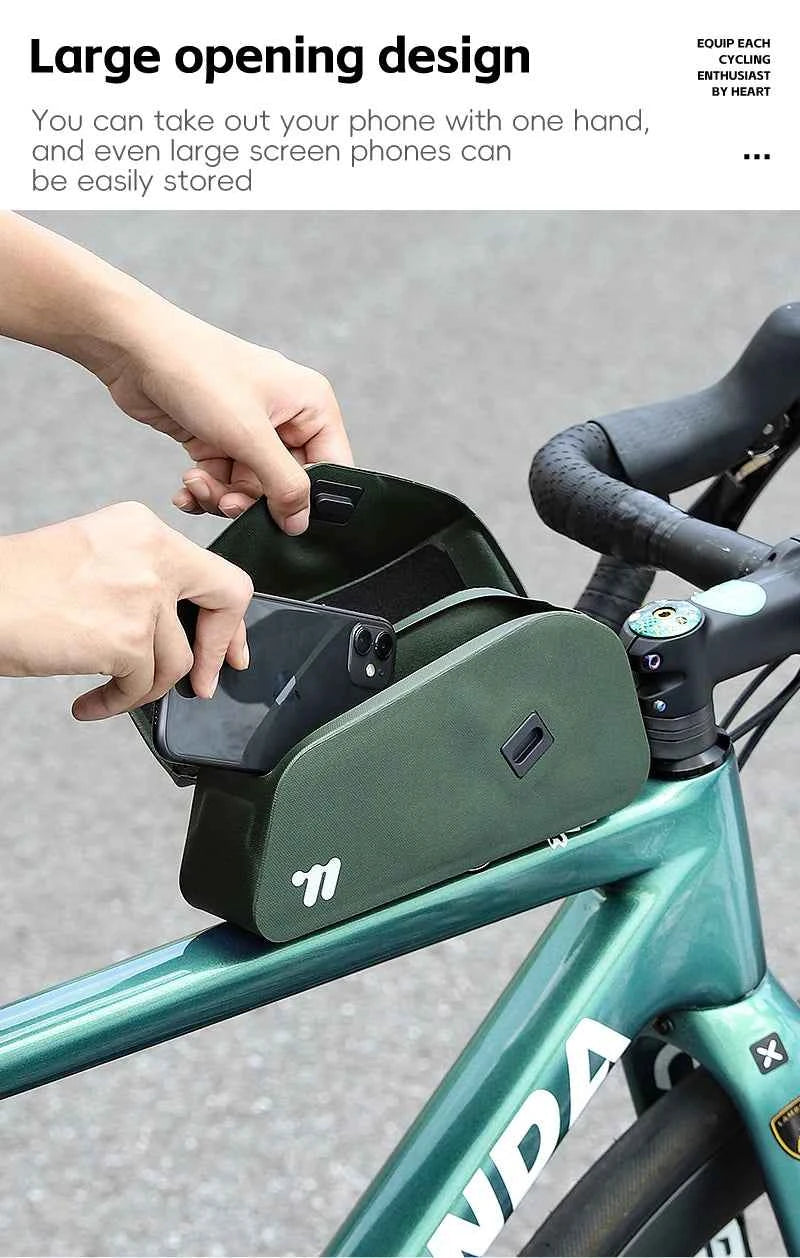 WEST BIKING Bicycle Magnetic Lid Top Tube Bag With Bolts Mounted & Straps MTB Road Bike Waterproof  Front Frame Structured Bag