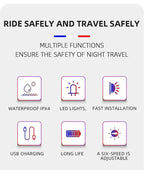 ROCKBROS Bike Tail Light Waterproof Seatpost Warning Bicycle Rear Light MTB Road LED Lamp Tailight USB Charging Cycling Light