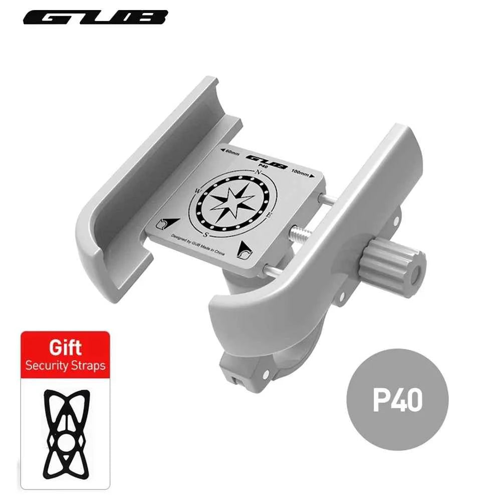 GUB P10 Bike Phone Holder Bracket Aluminum Alloy Motorcycle Bicycle Stand Mount Support Handlebar Clip for 55-100mm