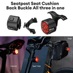 GlYO Bicycle Tail Light - Smart with Auto Brake Sensing / Non-Smart Option - IP66 Waterproof USB Rechargeable for MTB/Road Bike