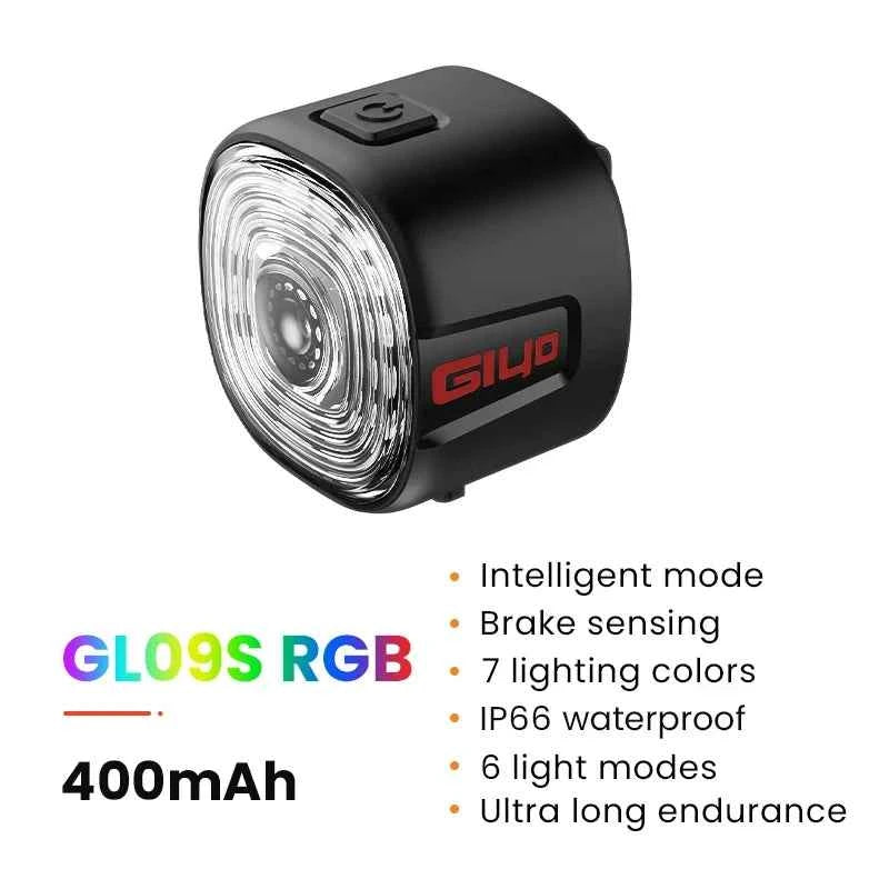 Tail Light for MTB/Road Bike ‌ IP66 Waterproof Smart with Auto Brake Sensing / Non-Smart Option LED Rear Lamp with RGB Light