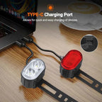 Heinast Bike Lighting Front and Rear Lights Bicycle Lamp Led Cycling Light Bike Flashlight for Bicycle Front Taillight Lantern