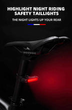 ROCKBROS Bike Tail Light Waterproof Seatpost Warning Bicycle Rear Light MTB Road LED Lamp Tailight USB Charging Cycling Light