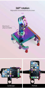 GUB P10 Bike Phone Holder Bracket Aluminum Alloy Motorcycle Bicycle Stand Mount Support Handlebar Clip for 55-100mm
