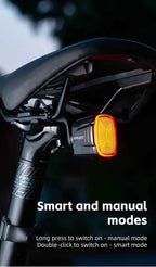 GlYO Bicycle Tail Light - Smart with Auto Brake Sensing / Non-Smart Option - IP66 Waterproof USB Rechargeable for MTB/Road Bike