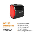 GlYO Bicycle Tail Light - Smart with Auto Brake Sensing / Non-Smart Option - IP66 Waterproof USB Rechargeable for MTB/Road Bike