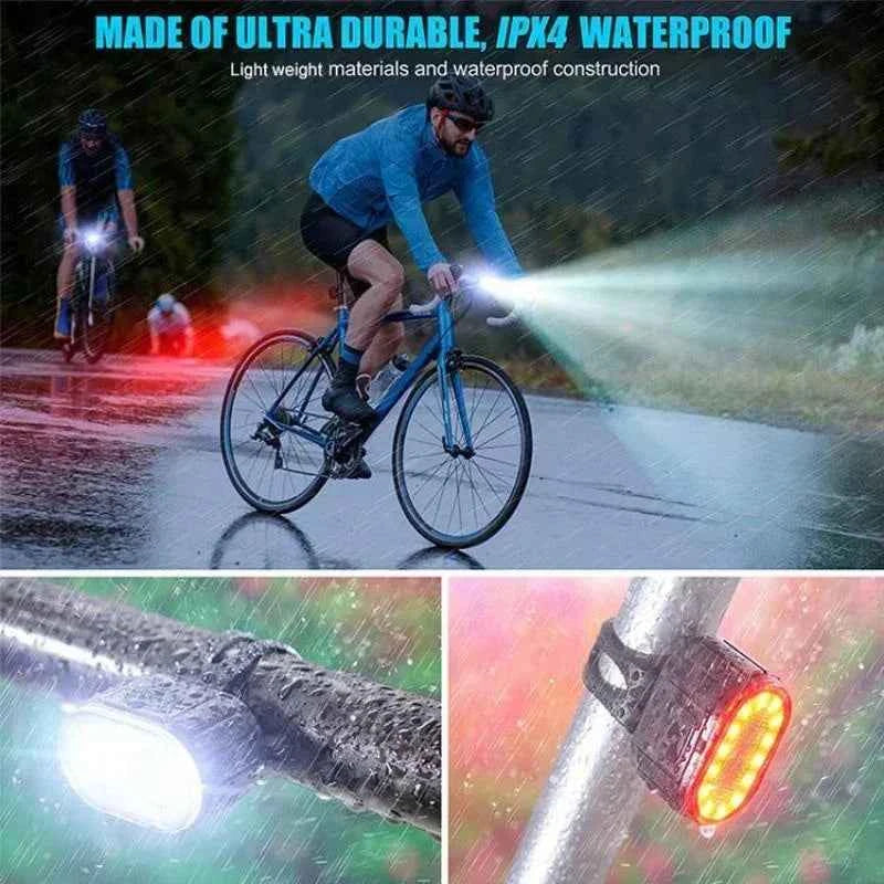 Heinast Bike Lighting Front and Rear Lights Bicycle Lamp Led Cycling Light Bike Flashlight for Bicycle Front Taillight Lantern