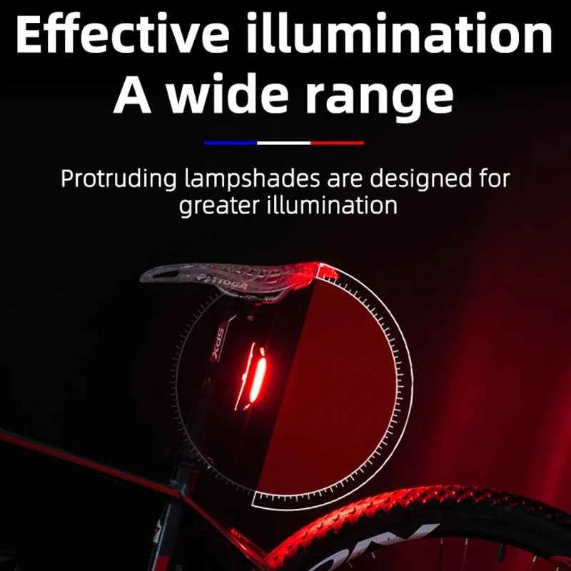 ROCKBROS Bike Tail Light Waterproof Seatpost Warning Bicycle Rear Light MTB Road LED Lamp Tailight USB Charging Cycling Light
