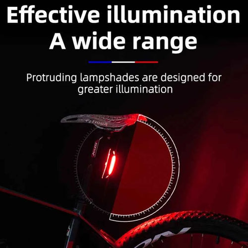 ROCKBROS Bike Tail Light Waterproof Seatpost Warning Bicycle Rear Light MTB Road LED Lamp Tailight USB Charging Cycling Light