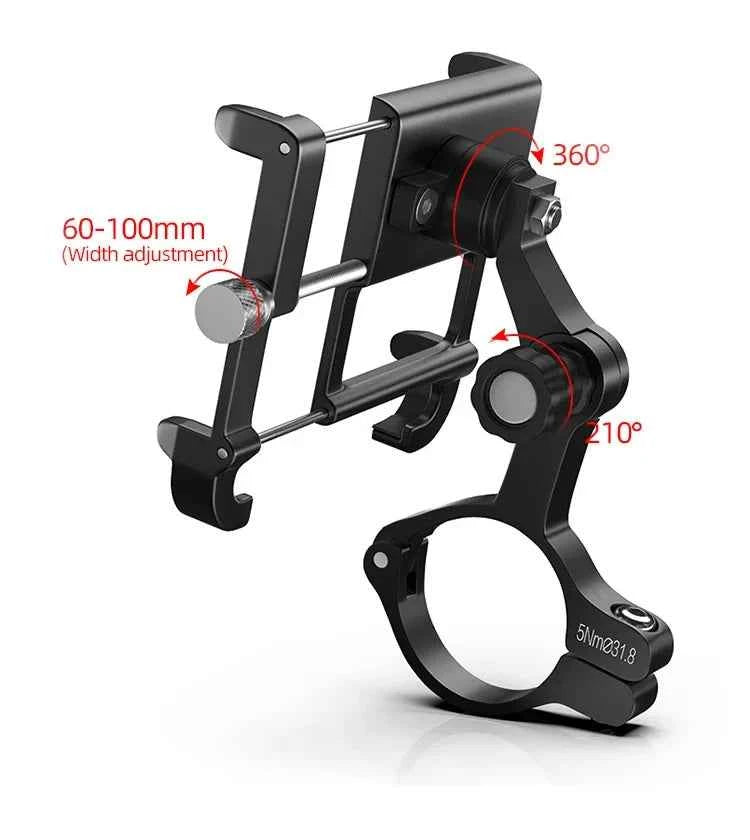 GUB P10 Bike Phone Holder Bracket Aluminum Alloy Motorcycle Bicycle Stand Mount Support Handlebar Clip for 55-100mm