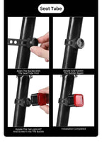 WEST BIKING Bicycle Rear Light Brake Sensing Digital Power Display Auto Start/Stop Long Endurance Taillight Cycling Accessories
