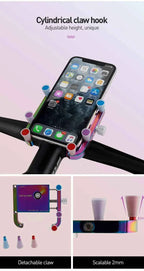 GUB P10 Bike Phone Holder Bracket Aluminum Alloy Motorcycle Bicycle Stand Mount Support Handlebar Clip for 55-100mm