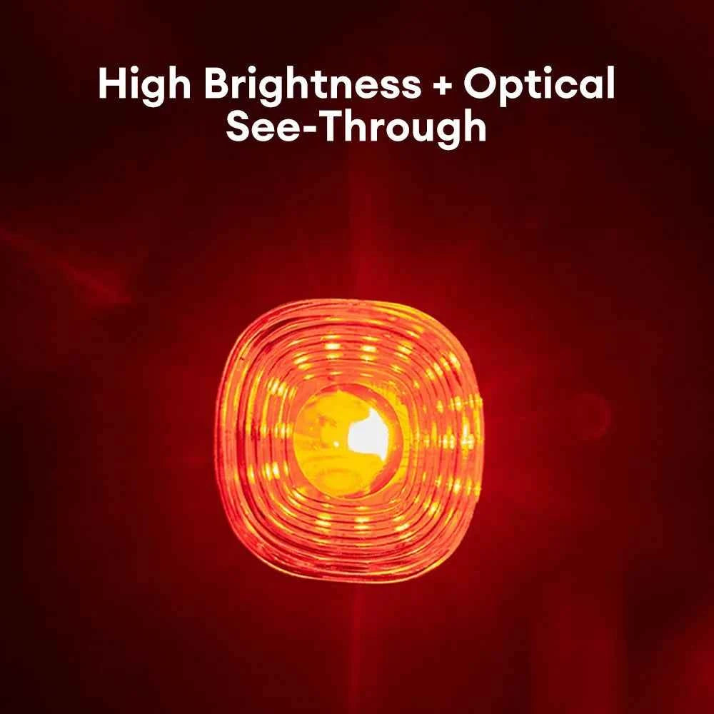 GlYO Bicycle Tail Light - Smart with Auto Brake Sensing / Non-Smart Option - IP66 Waterproof USB Rechargeable for MTB/Road Bike