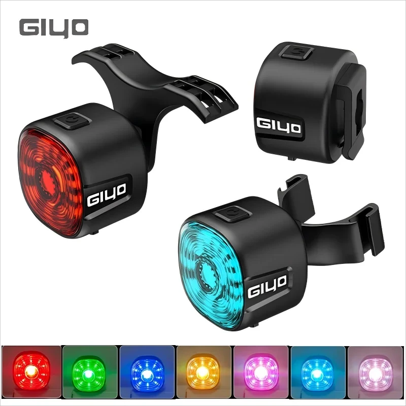 Tail Light for MTB/Road Bike ‌ IP66 Waterproof Smart with Auto Brake Sensing / Non-Smart Option LED Rear Lamp with RGB Light
