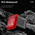 WEST BIKING Bicycle Rear Light Brake Sensing Digital Power Display Auto Start/Stop Long Endurance Taillight Cycling Accessories