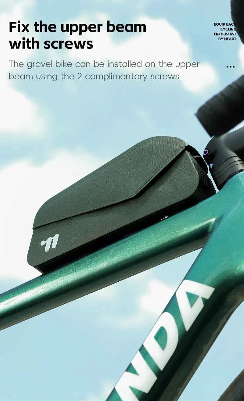 WEST BIKING Bicycle Magnetic Lid Top Tube Bag With Bolts Mounted & Straps MTB Road Bike Waterproof  Front Frame Structured Bag