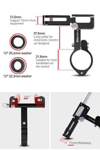 GUB P10 Bike Phone Holder Bracket Aluminum Alloy Motorcycle Bicycle Stand Mount Support Handlebar Clip for 55-100mm