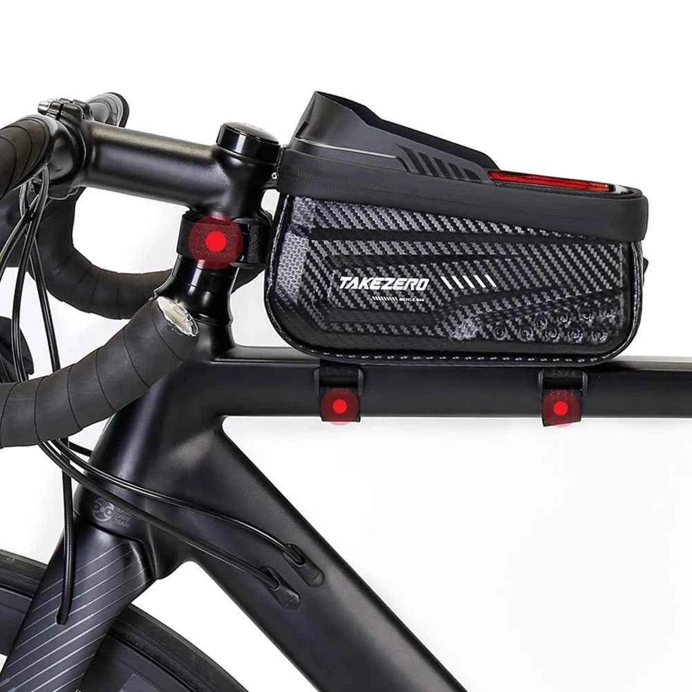 1L Bike Bag Bicycle Front Cell Mobile Phone Case Holder with Touchscreen Top Tube Cycling Bag Reflective MTB Bike Accessories