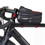 1L Bike Bag Bicycle Front Cell Mobile Phone Case Holder with Touchscreen Top Tube Cycling Bag Reflective MTB Bike Accessories