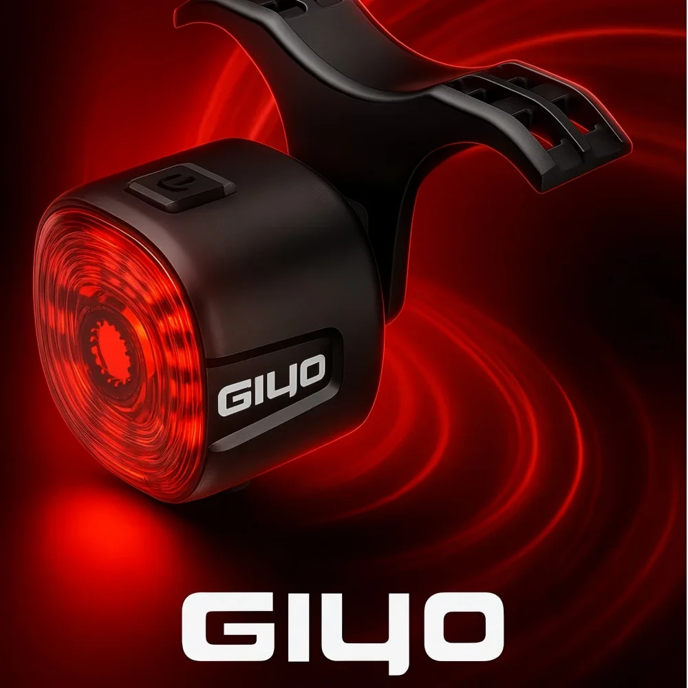 GlYO Bicycle Tail Light - Smart with Auto Brake Sensing / Non-Smart Option - IP66 Waterproof USB Rechargeable for MTB/Road Bike