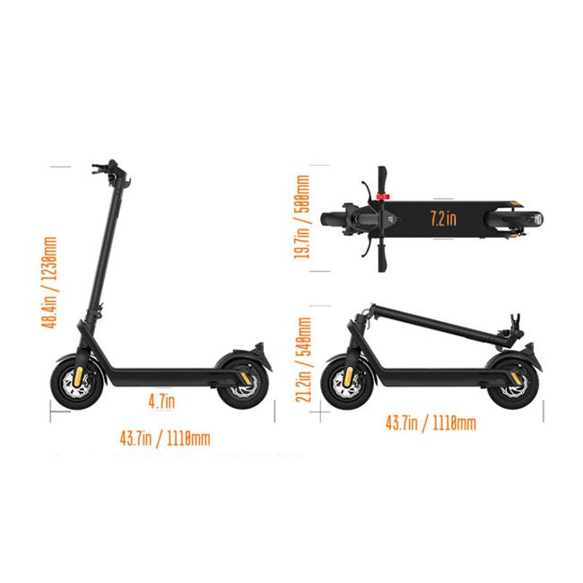 iXuFast X9PROMAX Scooter with 15.6Ah Capacity and 550W Power 25 mph Electric Scooter